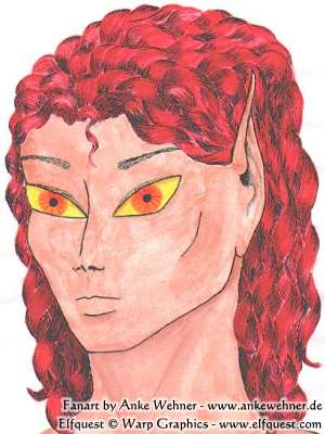 portrait of a red-haired elf