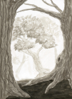 A scenery that might be part of a forest, drawn with warm grey markers.