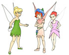 Tinkerbell from Disney, "Peter Pan no Bouken" and "Peter Pan and the Pirates". Started for Faepril, finished for Junefae.